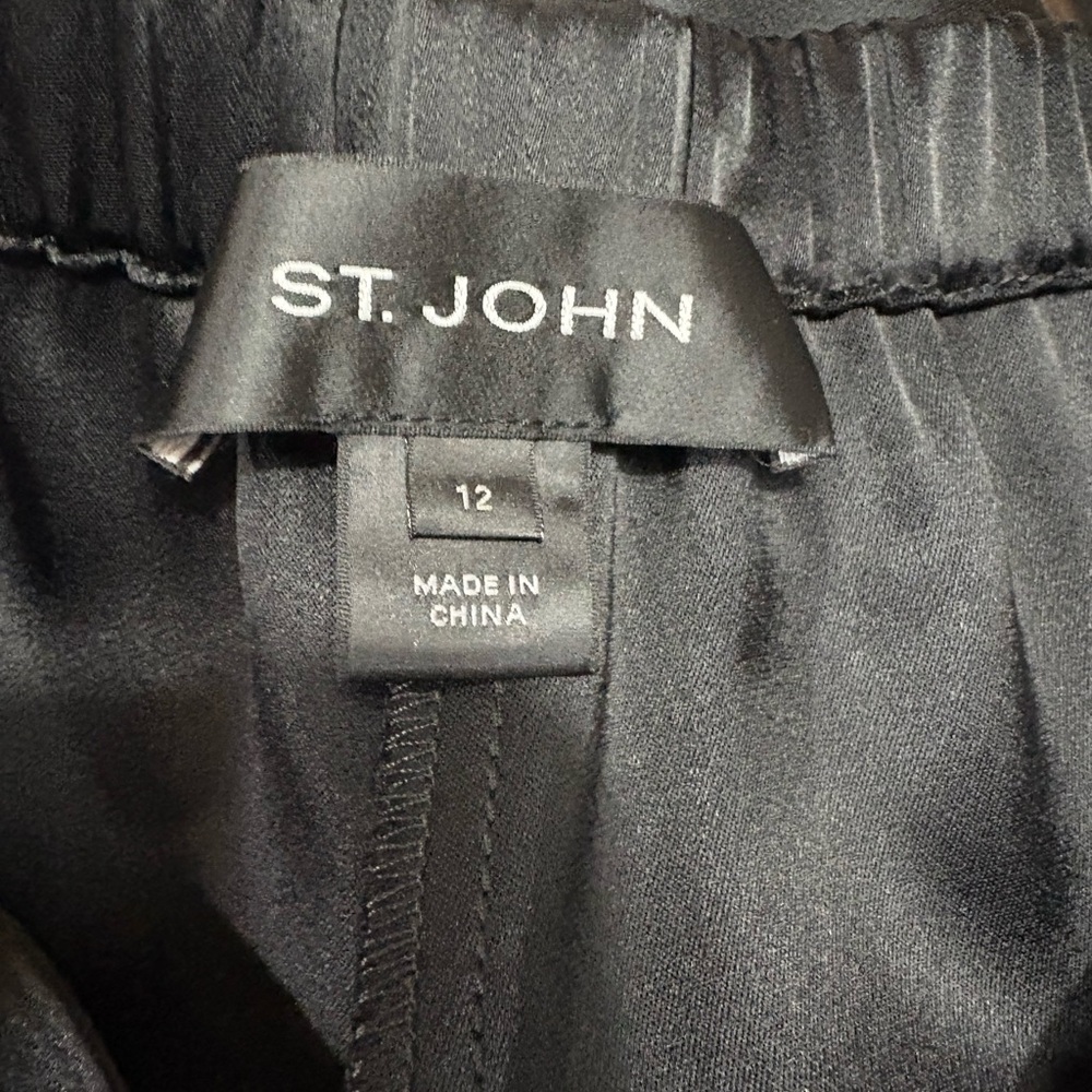 St John Kate Liquid Satin Pants 12 - Picture 5 of 7